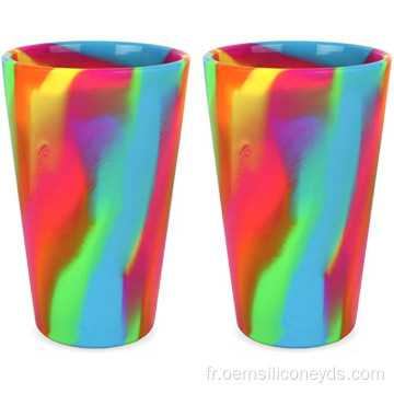 Coupe de verre à pinte de silicone personnalisée